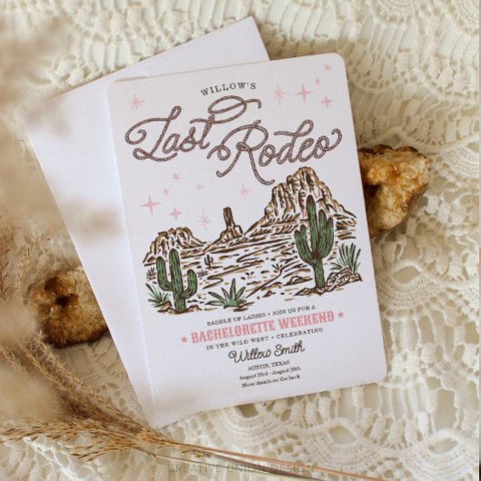 Invitation Wild West Bachelorette Dernier Rodéo Itinéraire