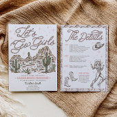 Invitation Wild West Bachelorette Let's Go Girls Itinéraire