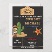 Invitation Wild West Cactus Birthday Boy (Devant)