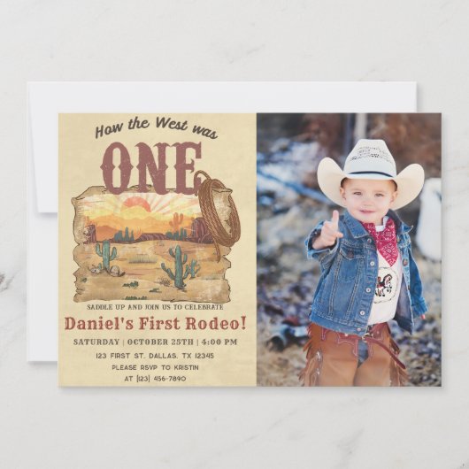 Invitation Wild West Comment L'Occident Était Un Anniversaire (Devant)