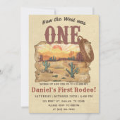Invitation Wild West Comment L'Occident Était Un Anniversaire (Devant)