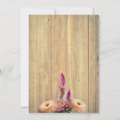 Invitation Wild West Country Western Boot & Casquette Floral (Dos)