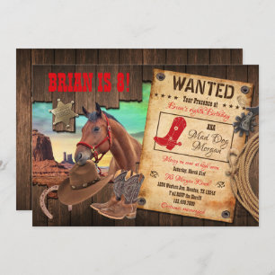 Invitation Wild West Cowboy