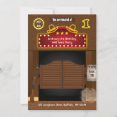 Invitation Wild West Cowboy 1er anniversaire (Devant)