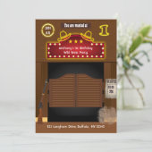 Invitation Wild West Cowboy 1er anniversaire (Debout devant)