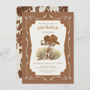 Invitation Wild West Cowboy 7e fête d'anniversaire