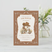 Invitation Wild West Cowboy 9e fête d'anniversaire (Debout devant)