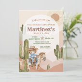 Invitation Wild West Cowboy Anniversaire espagnol (Debout devant)