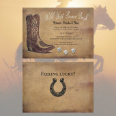 Invitation Wild West Cowboy Boot Bunco