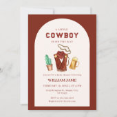 Invitation Wild West Cowboy Cactus Baby shower à la bière (Devant)