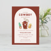 Invitation Wild West Cowboy Cactus Baby shower à la bière (Debout devant)