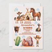 Invitation Wild West Cowboy Country Western Anniversaire Part (Devant)