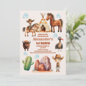 Invitation Wild West Cowboy Country Western Anniversaire Part (Debout devant)