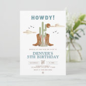 Invitation Wild West Cowboy Country Western Anniversaire Part (Debout devant)