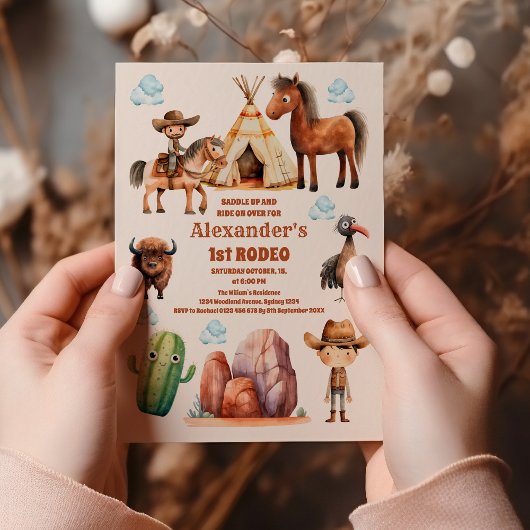 Invitation Wild West Cowboy Country Western Anniversaire Part