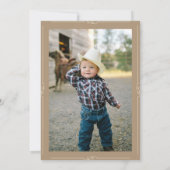 Invitation Wild West Cowboy Premier Rodéo 1er Anniversaire Ph (Dos)