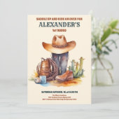 Invitation Wild West Cowboy Premier Rodéo Anniversaire (Debout devant)