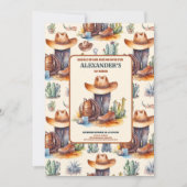 Invitation Wild West Cowboy Premier Rodéo Anniversaire (Devant)