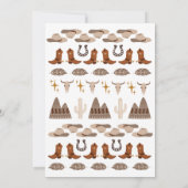 Invitation Wild West Cowboy Western Party Anniversaire (Dos)