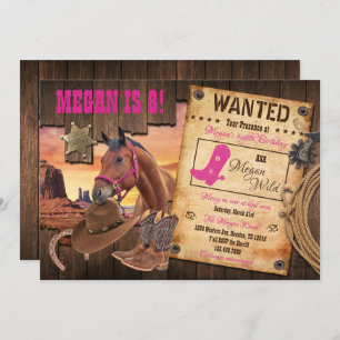 Invitation Wild West Cowgirl