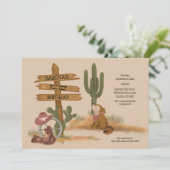 Invitation Wild West Desert Animaux Filles Graphisme Annivers (Debout devant)