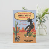 Invitation Wild West Horse Western Anniversaire Party (Debout devant)