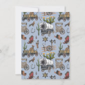 Invitation Wild West Horse Western Anniversaire Party (Dos)