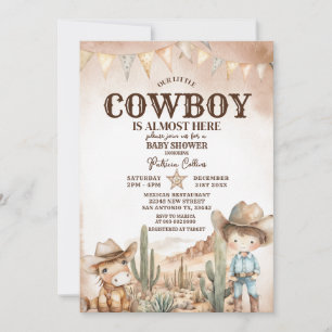 Invitation Wild West Little Cowboy Baby shower