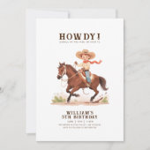 Invitation Wild West Moderne Cowboy Anniversaire (Devant)