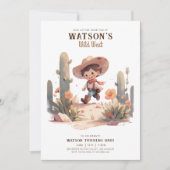 Invitation Wild West Moderne Cowboy Anniversaire (Devant)