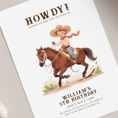 Invitation Wild West Moderne Cowboy Anniversaire