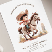 Invitation Wild West Moderne Cowboy Anniversaire