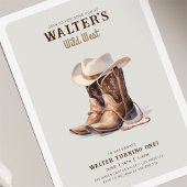 Invitation Wild West Moderne Cowboy Anniversaire