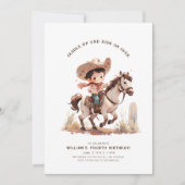Invitation Wild West Moderne Cowboy Anniversaire (Devant)