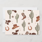 Invitation Wild west Premier Rodéo 1er fête d'anniversaire (Dos)