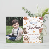 Invitation Wild West Premier rodéo Boy 1er anniversaire Photo (Debout devant)