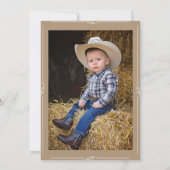 Invitation Wild West Premier Rodeo Cowboy 1er anniversaire Ph (Dos)