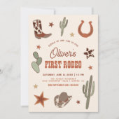 Invitation Wild West Premier Rodéo Première fête d'anniversai (Devant)