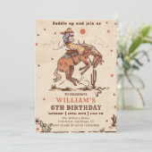 Invitation Wild West Rodeo Cowboy Fête d'anniversaire Invitat (Debout devant)