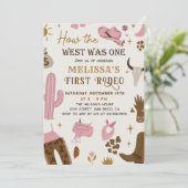 Invitation Wild West Rodeo Ranch Western Anniversaire (Debout devant)