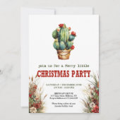 Invitation Wild West typography Christmas party digital (Devant)