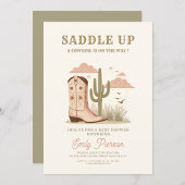 Invitation Wild Western Cactus Girl Baby shower