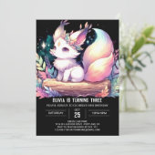 Invitation Wild Whimsical Fox Anniversaire numérique (Debout devant)