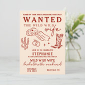 Invitation Wild Wild Femme Red Itinéraire Bachelorette (Debout devant)