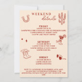 Invitation Wild Wild Wife 3-Day Itinerary Bachelorette Party (Dos)