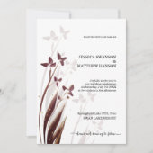 Invitation Wild & Wine-Stained Watercolor Floral (Devant)