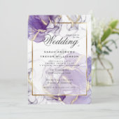 Invitation Wild Wisteria Gold Abstrait (Debout devant)