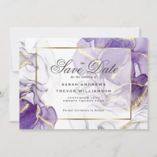 Invitation Wild Wisteria Gold Abstrait
