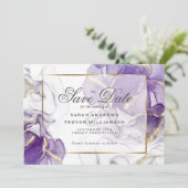 Invitation Wild Wisteria Gold Abstrait (Debout devant)
