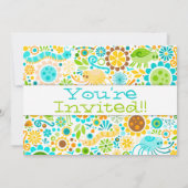 Invitation Wild World Cute Bugs Party (Dos)